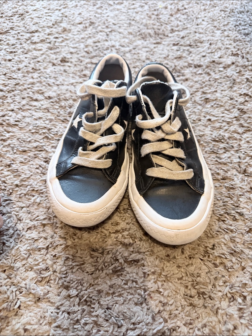 Converse Kids Black and White Star Low-Top Sneakers